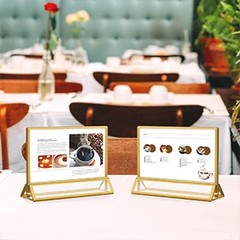 Acrylic Sign Holders Golden Border Wedding Table Fres Double