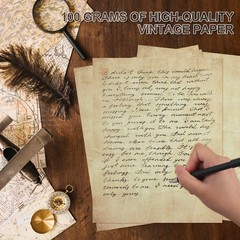 Joyberg 70PCS Vintage Paper 8.5 x 11 in Parchment for Writing