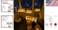Luminary Paper Bags ‘Will You Marry Me?’ LED Proposal Decor for Romantic Moments
