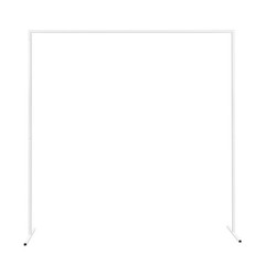 Square Freestanding Wedding Arch Backdrop Metal Frame 2 × 2 m White