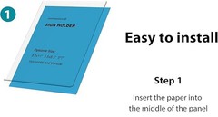 Clear Acrylic Sign Holder, Display Stand, Plastic Card Holder