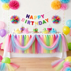 24 Colors Tulle Rolls 6” by 10 Yards(30 Feet) Rainbow Tulle Fabric Ribbon for DI