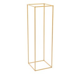 4PCS Gold Flower Stand Rectangular Rack Set For Wedding Table Centerpieces Decor