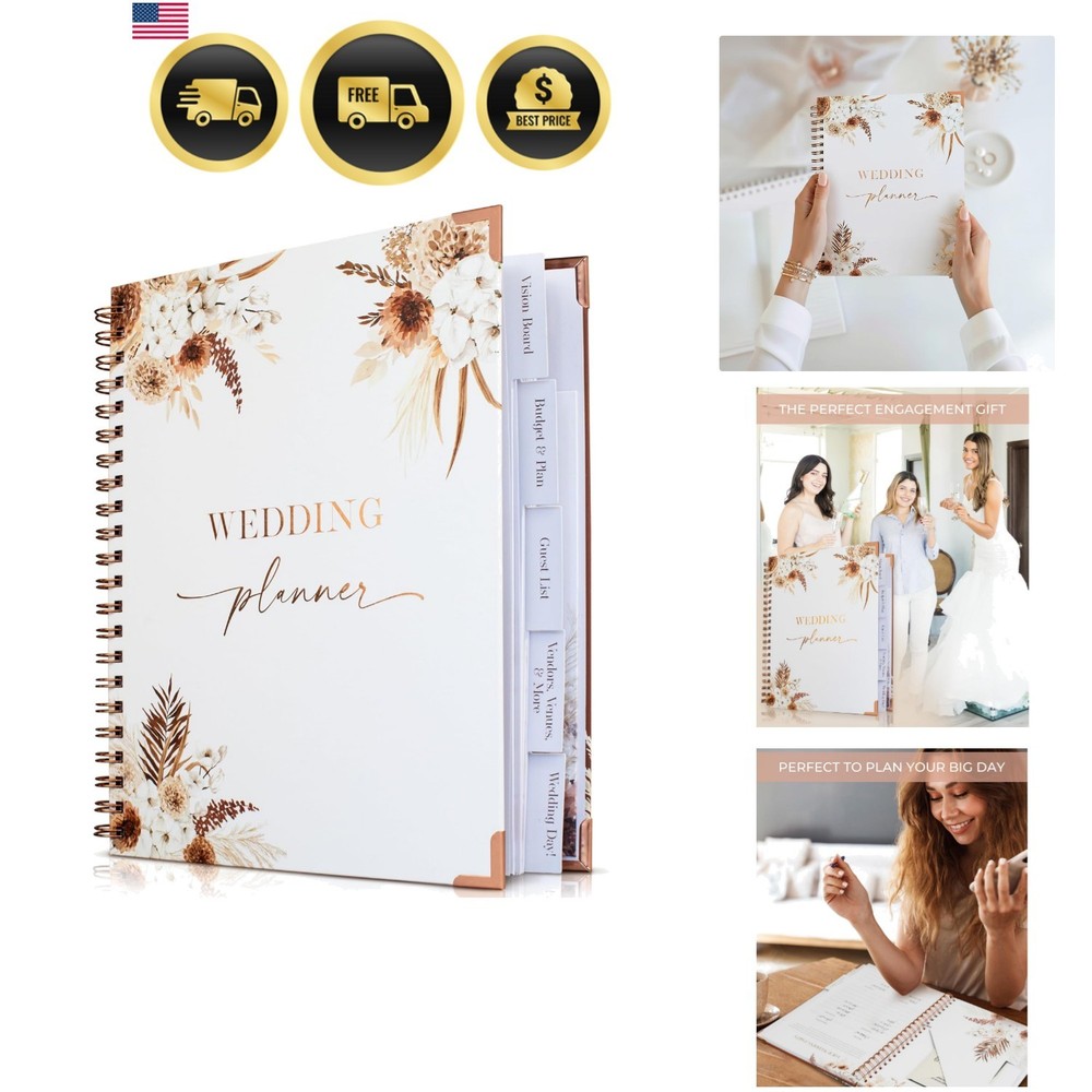 Beautiful Boho Wedding Planner Book and Organizer – Enhance Excitement and Ma…