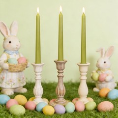 12-Pack Olive Green Taper Candles, 10 10 inches x 0.87 inches,