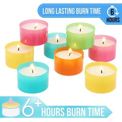 Stonebriar 96 Pack Multicolor Unscented 6 To 7 Hour Long Burning Tea Light