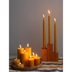 Candwax Pure Pillar 1.8X4 Inch Set Of 3-34.5 Hours Burning Handmade –