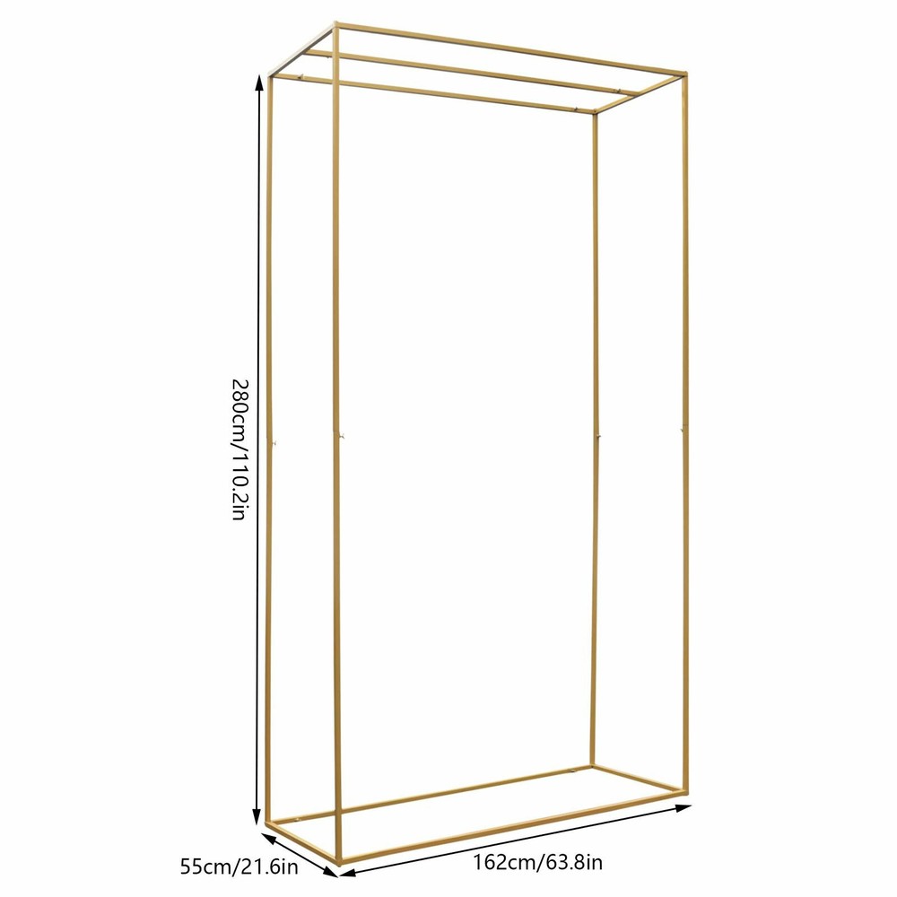 2.8m Gold Wedding Arch Stand for Balloons, Flowers, and Decor