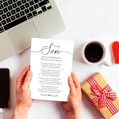 Son Gift Poem From Heaven on His Wedding, To My Son Wedding Blessing HLHK-6