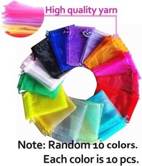 100 Pcs 4×6 Inch Organza Gift Bags with Drawstring for Jewelry Favor Candy