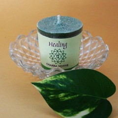 Premium Scented Hand Made Chakra Energy Candle Votive 12-Pack Healing Anahata