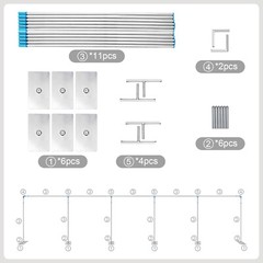 10’x50′ Backdrop Stand Pipe Kit,Background Support System Curtain Frame HOT NEW！