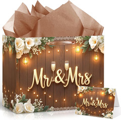Wedding Gift Bags Mr and Mrs Engagement Gift Bags Elegant Bridal Shower Gifts Ba
