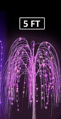 5Ft LED Lighted Tree Weeping Willow Tree Outdoor Colors Changing Light Up