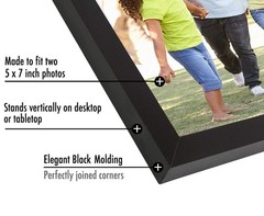 Americanflat Hinged 5×7 Picture Frame with Shatter-Resistant Glass – Double P…