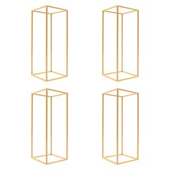 4Pcs Gold Metal Column Flower Stands Centerpiece Holder Rack Party/Wedding Decor