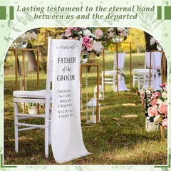 Reserved Wedding Memorial Chair Sign with Love from Heaven Cotton Linen Memor…