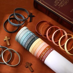 Unittype 240 Pcs Bible Verse Silicone Bracelets Bulk 8 inches, Bright Color