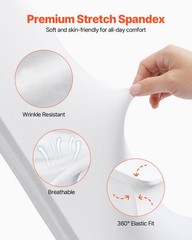 VEVOR 100PCS White Stretch Spandex Folding Chair Covers for Wedding Party Dining