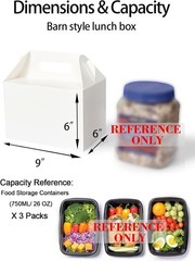 Large 50 Count White Gable Favor Boxes 9x6x6 – Sturdy Cardboard Party Carry Out