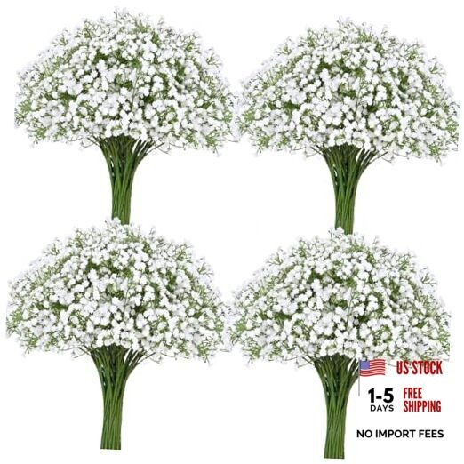 Babys Breath Artificial Flowers, Baby Breath Flowers Artificial 30 Pcs White