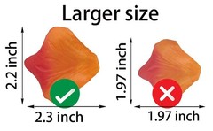 0.45LB Fake Orange and Red Rose Petals for Wedding,Pcs Silk 2500 Sunset Red