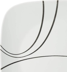 Square Simple Lines Dinner Plate Set 6 Pack