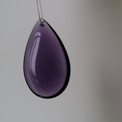 20Pcs Purple 47mm Crystal Smooth Drop Pendant Chandelier Prisms Lamp Parts