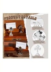 24 Pcs Cross Table Card Holder Cute Table Number Holders 2 x 1.5 Inch Alloy…