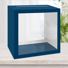 Navy Blue Card Box With Clear Window for Wedding