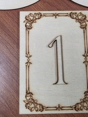 10 Rustic Wooden Table Numbers 1-10 Set Removable Base Party