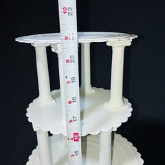 Wilton Decorator Preferred White Tiered Wedding Cake Stand Set Plates Columns