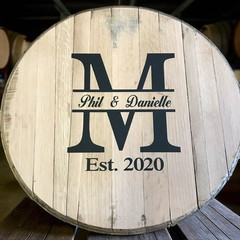 Bourbon Barrel Head, Wedding Guest Book, Custom Rustic Wedding Sign