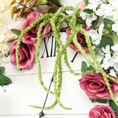 6 Green 36″ Plant Amaranthus Branches Strands with Leaves Wedding Decorations