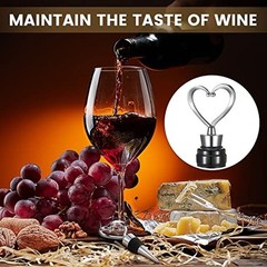 100 Set Heart Shape Wine Stopper Wedding Favor for Guests Love Wine Bottle