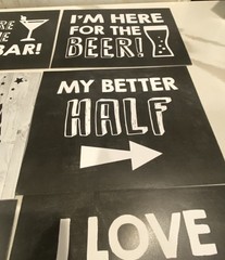 Reverse Wedding Photo Booth Signs Set Rustic Black White Bride Groom Props