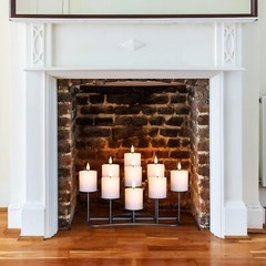 Black Metal Pillar Candle Candelabra for Black-p9