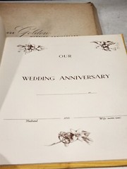 Vintage C.R. Gibson 50th Anniversary Wedding Party Guest Book Gold U.S.A. New