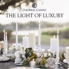 Colonial Candle Unscented Taper Candle, Classic Collection, 10 In, Ivory