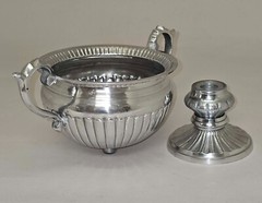 Compote Bowl Vase Aluminm Round Handle Pedestal 6″D 5.5″H Set/2 FREE SHIPPING