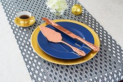 Strova Rose Gold Wedding Cake Knife and Server Set | Vintage Bride Utensils