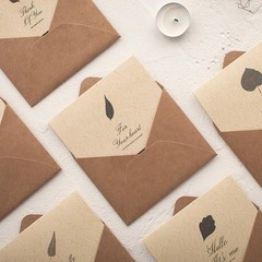 100 Pack Envelopes for Invitation- Brown Kraft 5.25*7.25-V flap, brown