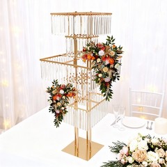 5-Tier Flower Stand Square Flower Vase Stand for Wedding Birthday Party Events