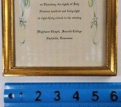 Vintage 1948 Wedding Invitation Professionally Framed Gold Gild Ready To Hang