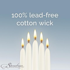 Stonebriar Tall 10″ White Unscented 10 Count Taper Candles, 7 10-Pack,