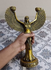 Egyptian Lady Candle Holder Statue Brass Greek Goddess Idol Candle Lamp CA488