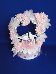 New Vintage Wilton Petite «Spring Song» Pink Wedding Cake Top, 106-160