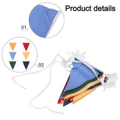 Multicolor Fabric Banner 10M for Party For Birthday Wedding Decoration