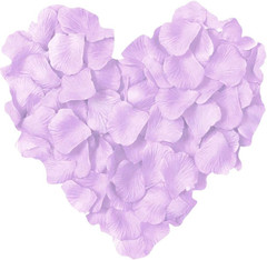 1000 Pieces Light Purple Artificial Silk Rose Petals Flower Decoration Wedding P