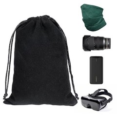 TIESOME 6 PCS Black Velvet Jewelry Pouches, 2 Sizes 5×7 & 6×9 inch Velvet Bags